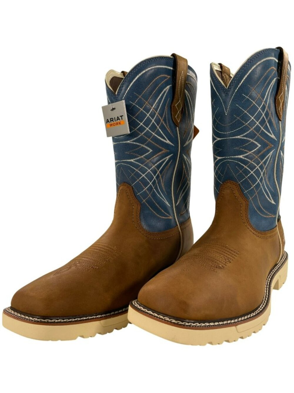 Ariat Activator H2O Dusted Brown Basin Blue Waterproof Work Boots Men's 10.5 NEW